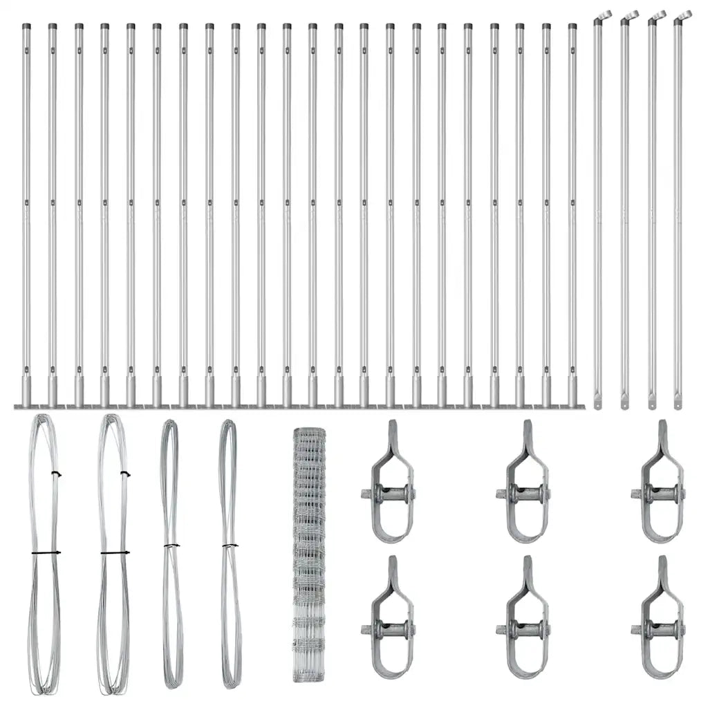 Palo della recinzione Zincato 50 x 1,5 m Acciaio 3351548