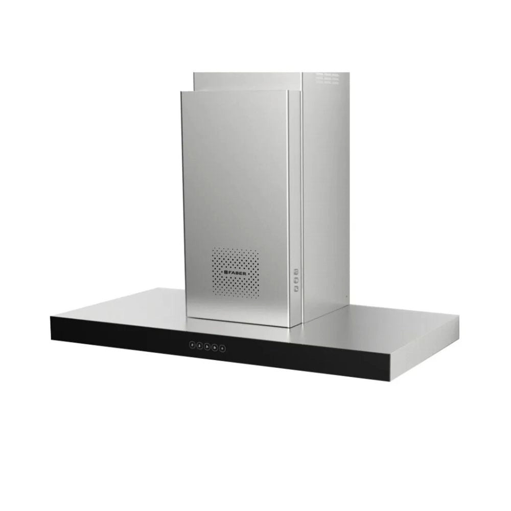 Cappa aspirante a parete Faber Air Hub Stilo Glass Comfort 90 cm classe A+ inox e vetro nero