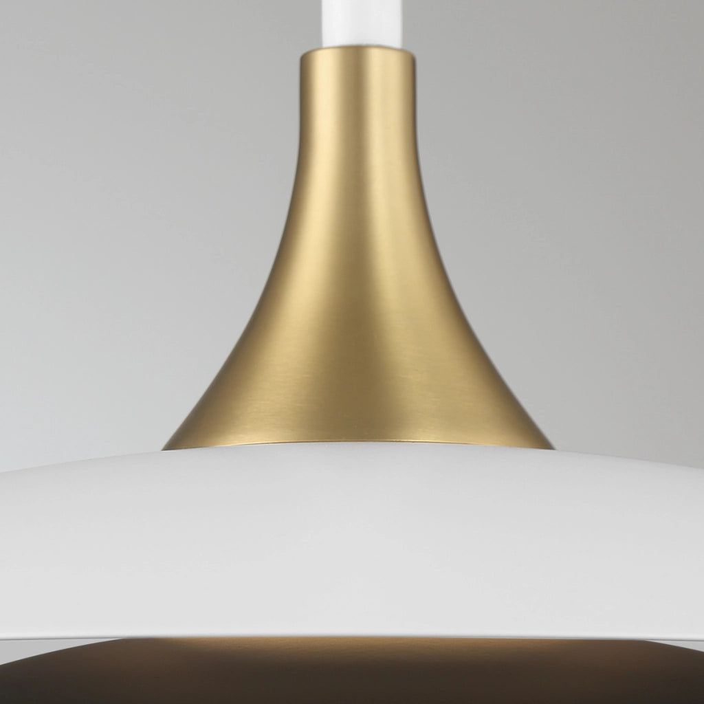 Lampada a sospensione Welsh doppio vetro bianco oro LED 15W