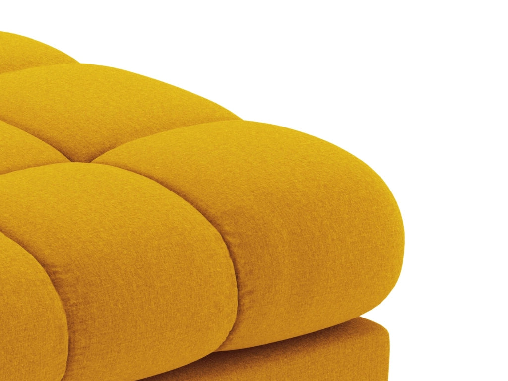 Cosmopolitan Design - Divano angolare destro "Bali" 5 posti in tessuto strutturato giallo 