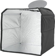 Kit di illuminazione portatile softbox opacizzabile in nero con sfondo a 6 colori, box studio a led dimmerabile 30CM.