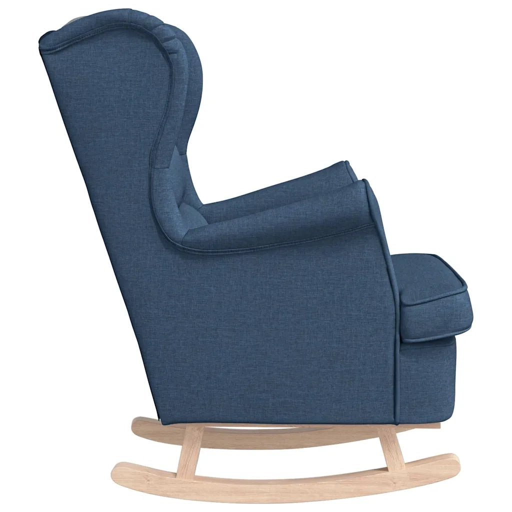 Sedia a Dondolo Blu 74x90x102 cm in Tessuto 4016927