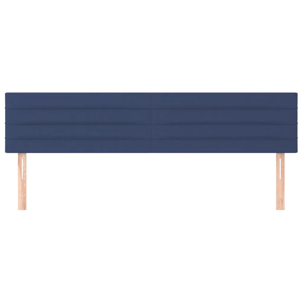 Testiera | Testata Blu 200x5x78/88 cm in Tessuto