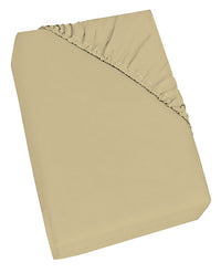 Lenzuolo Sotto Singolo con Angoli ed Elastico Tinta Unita Panna