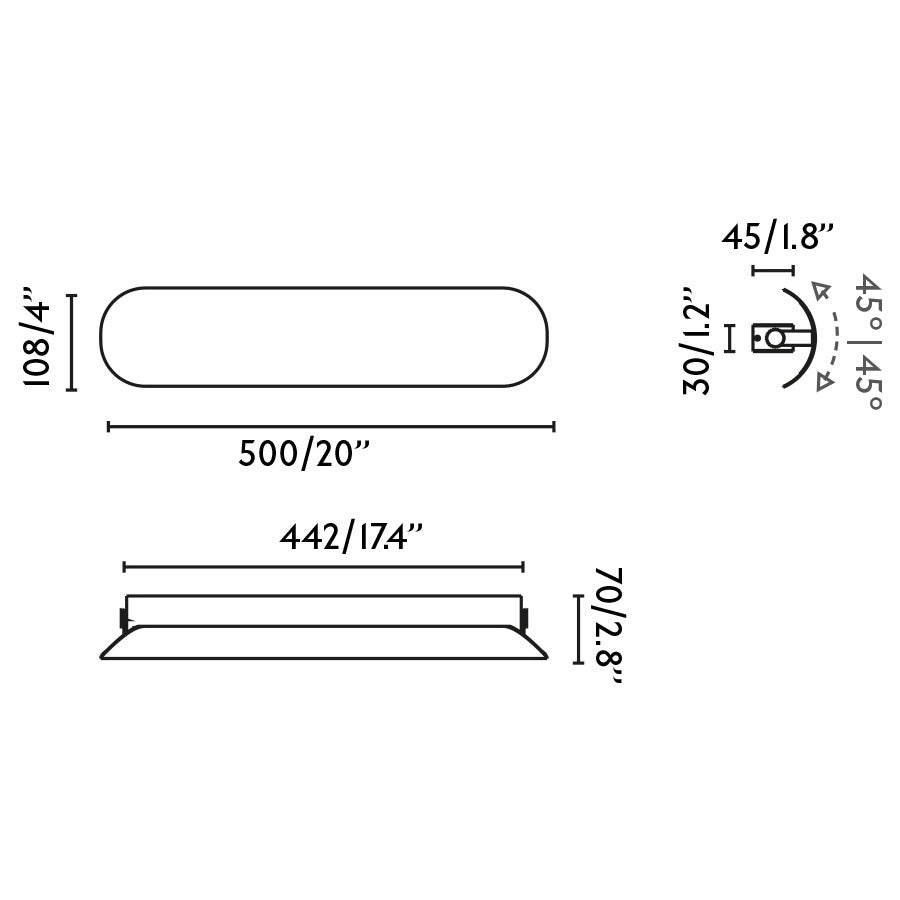 NOVO 500 Lampada da parete nera