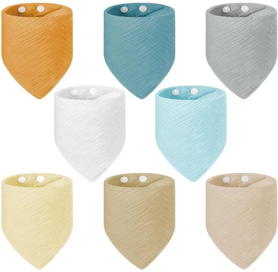 Set di 8 pezzi di salviette per bambini in mussolina, assorbenti biologici, 100% mussolina in cotone, salviette per bambini per il pannolino, salviette per bambini per neonati, salviette per bambini per ragazzi e ragazze