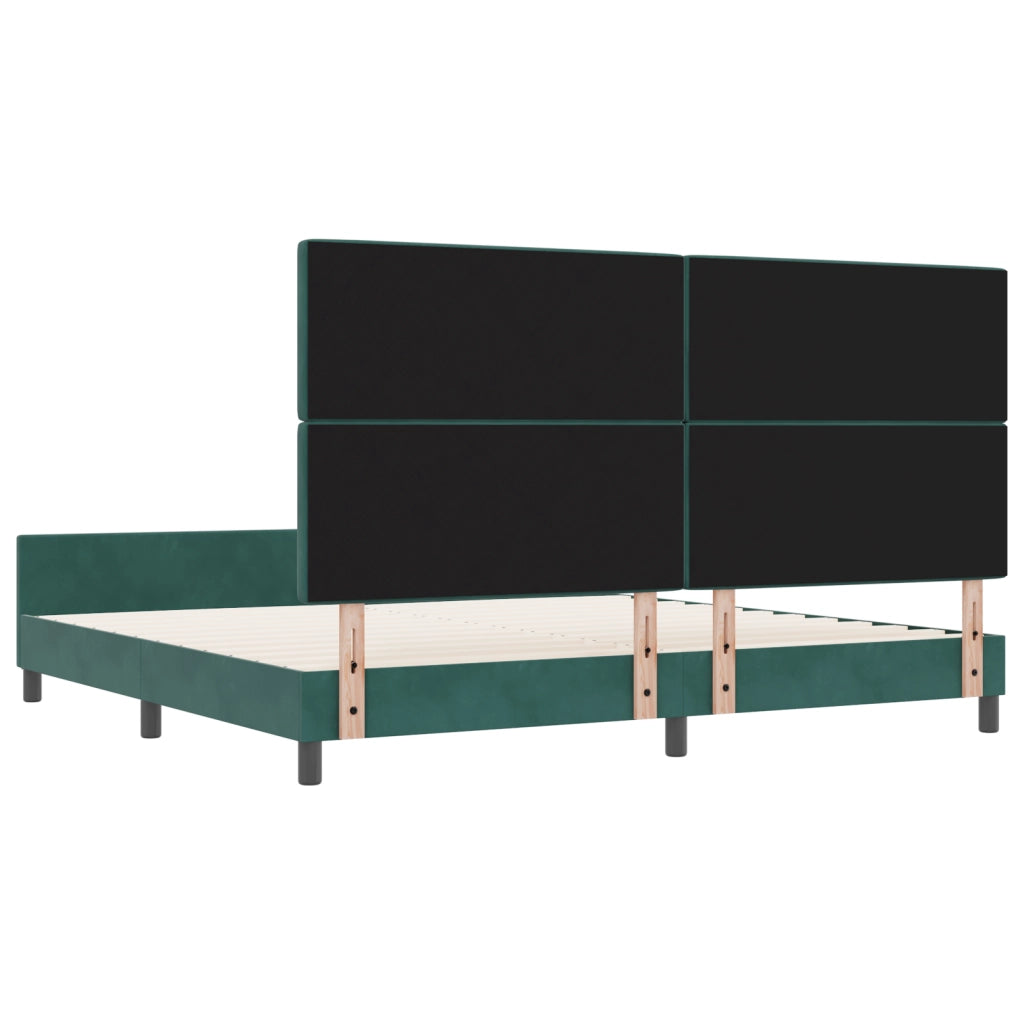 Struttura Letto Verde Scuro 200x200 cm in Velluto