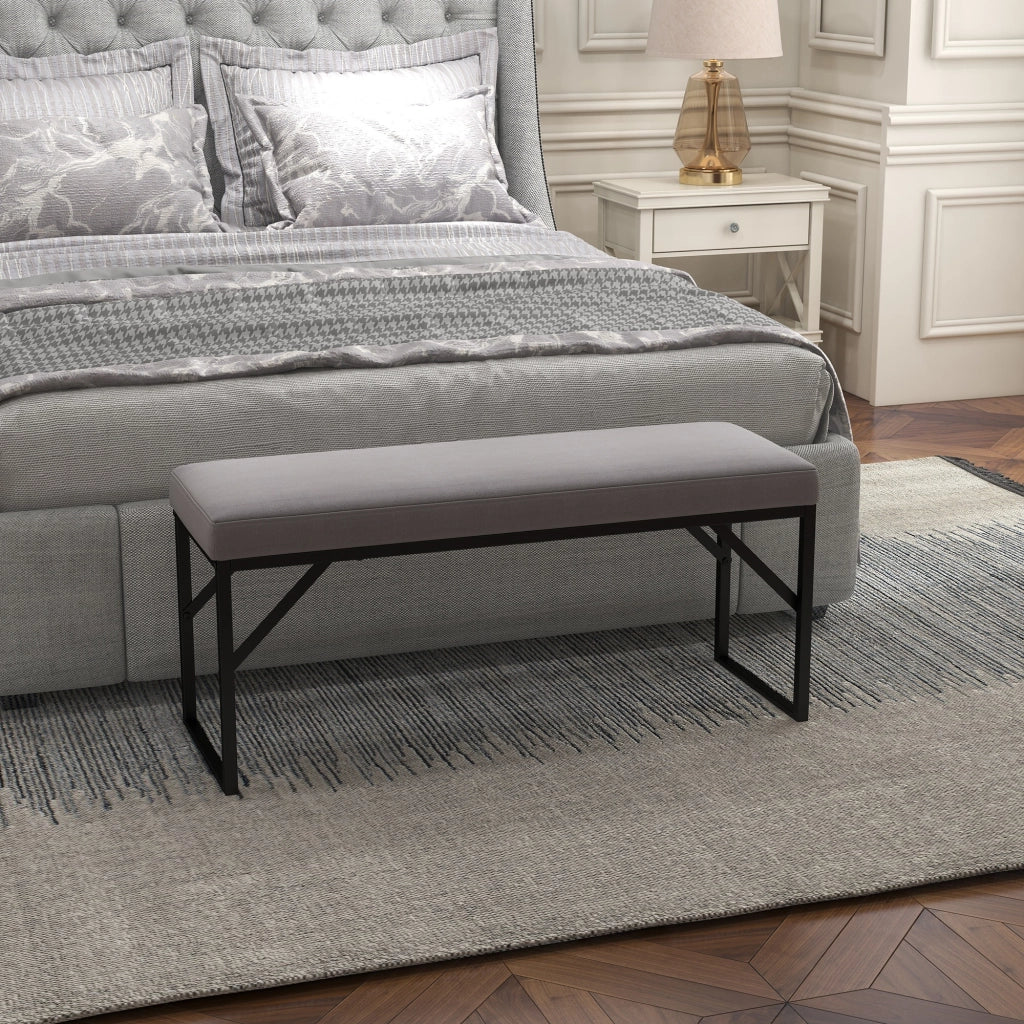Panca imbottita con seduta ¨C zephmum ¨C Grigio scuro + Nero