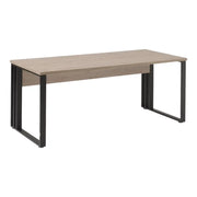 Bureau professionnel YUKON – 160 cm rovere chiaro e nero – Piano ampio e gambe metalliche
