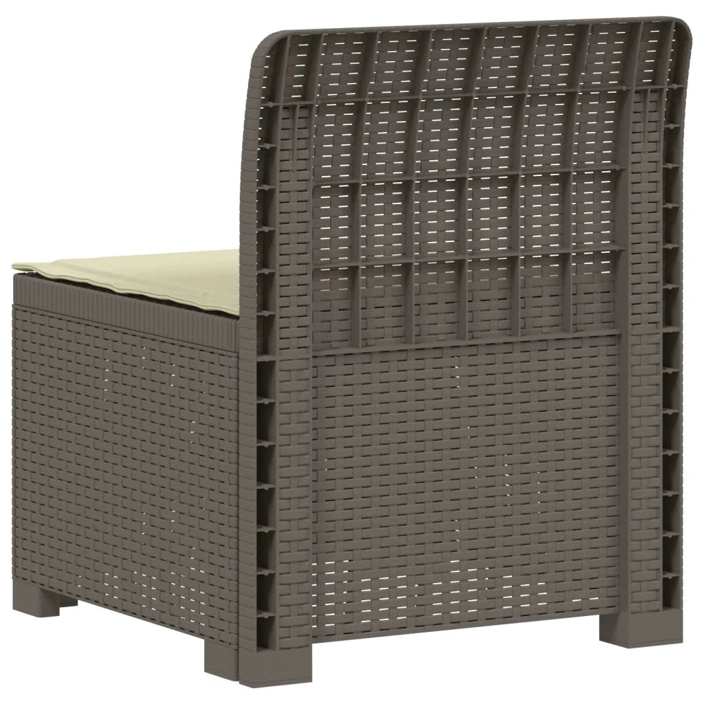Divano da esterno-Divano da Giardino a 1 Posto con Cuscino Aspetto Rattan PP 535678
