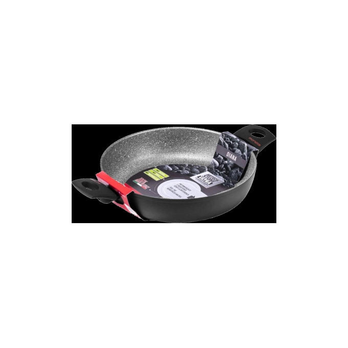 Moneta Diana Tegame Antiaderente in Alluminio Forgiato 28 cm per Induzione colore Nero