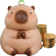 Scatola per le monete decorativa, scatola per le monete rotativa con fondo girevole, grande scatola per le monete decorativa per bambini e decorazione domestica (marrone)