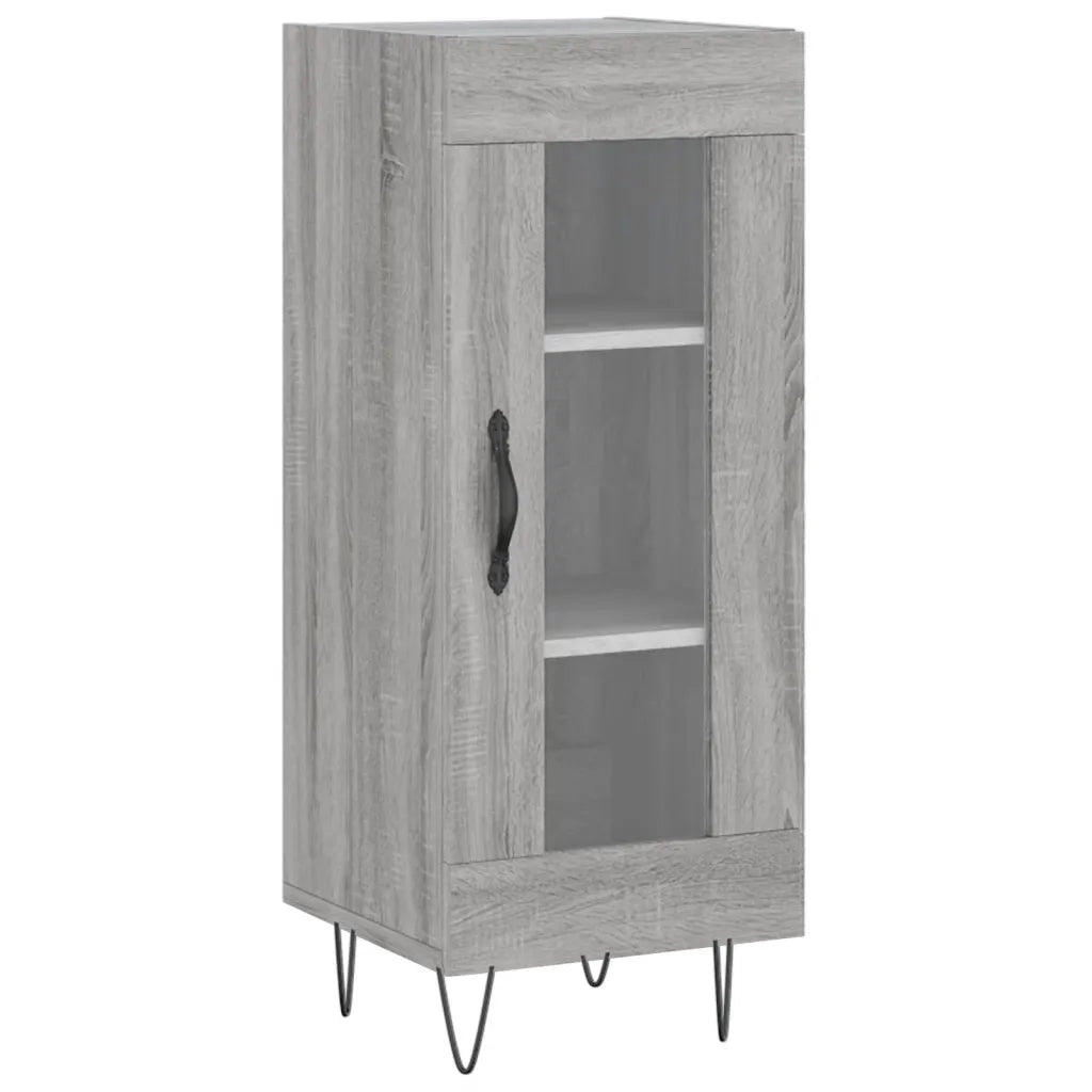 Credenza | Madia | Buffet da pranzo | Armadio da pranzo Grigio Sonoma 34,5x34x180 cm in Legno Multistrato