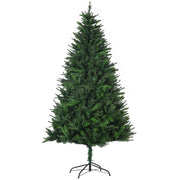 EasyComfort Albero di Natale Artificiale 180cm con 786 Rami, 2 Sezioni e Base in Metallo, Verde