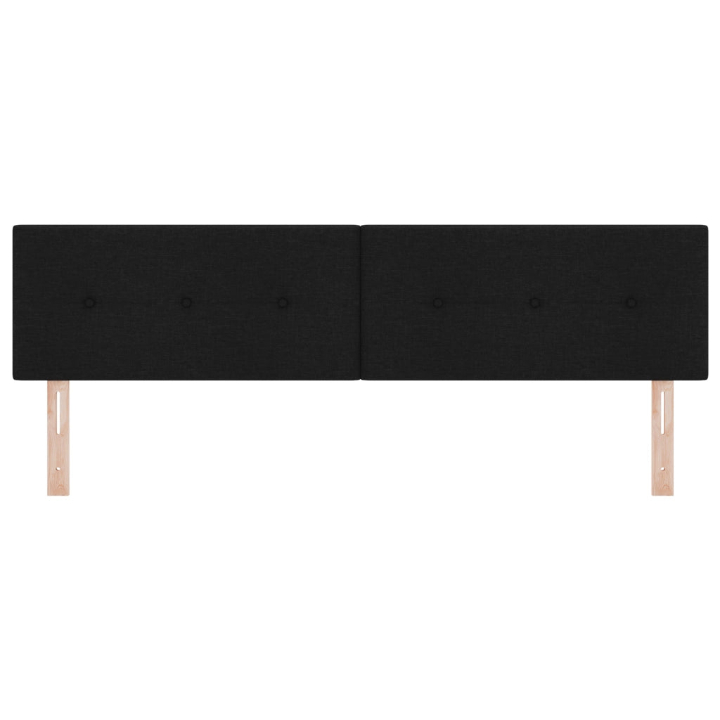 Testata LED imbottita nera 90 cm in tessuto