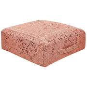 Cuscino di seduta quadrato in cotone con motivo astratto rosso chiaro 50 x 20 cm soggiorno salotto moderno classico