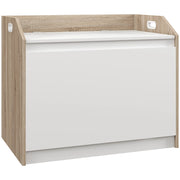 Cassettiera Moderna in Legno con Schienale e Vano Contenitore ¨C zephmum ¨C 62.4x40x51.5cm, Bianco