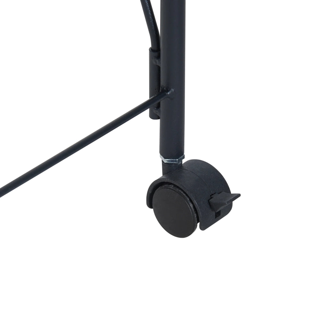 Carrello di servizio mobile contenitore per cucina/soggiorno 73 x 50 x 33 cm acciaio nero 03_0009219