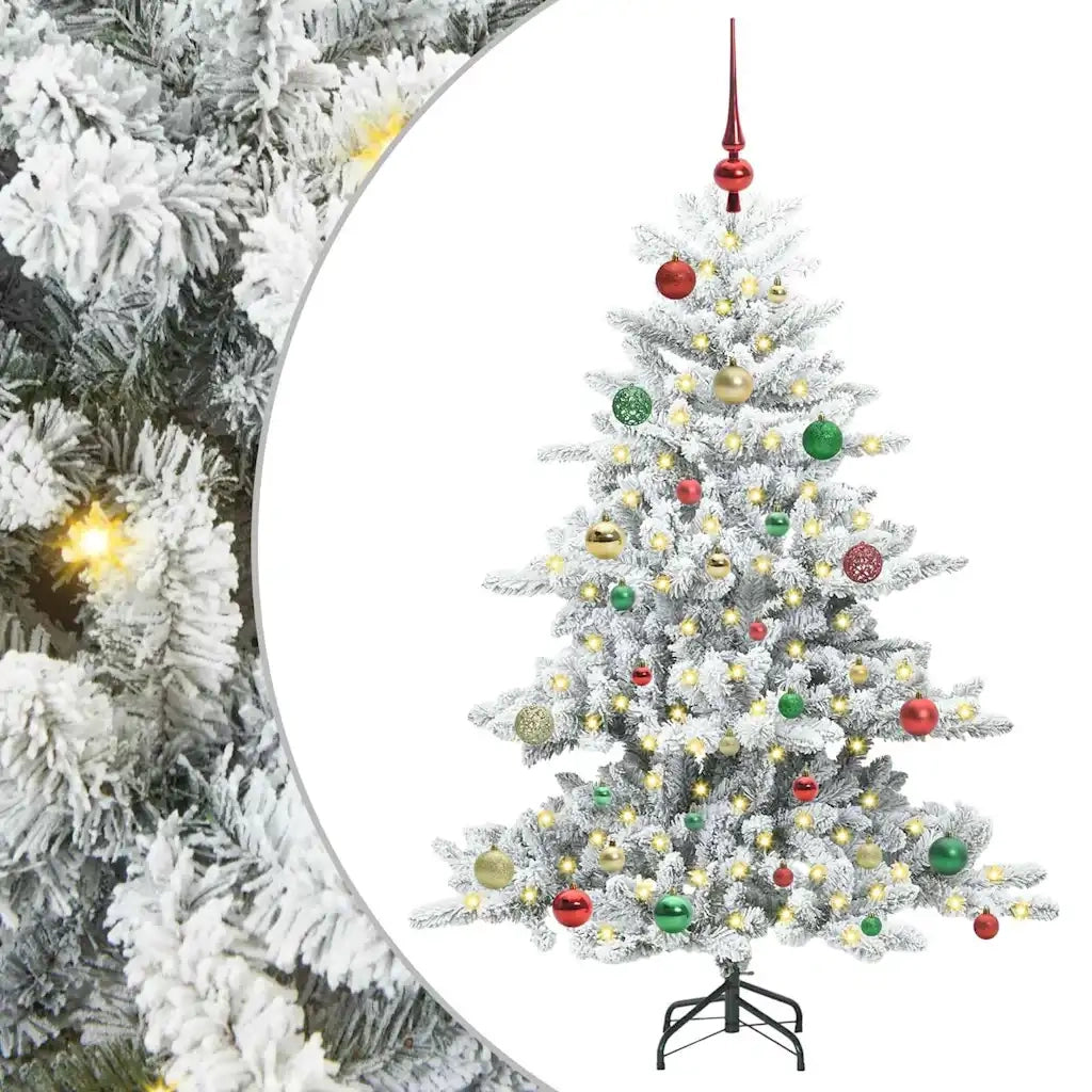 Albero di Natale Artificiale con Rami Pieghevoli Bianco 150 cm 3397713