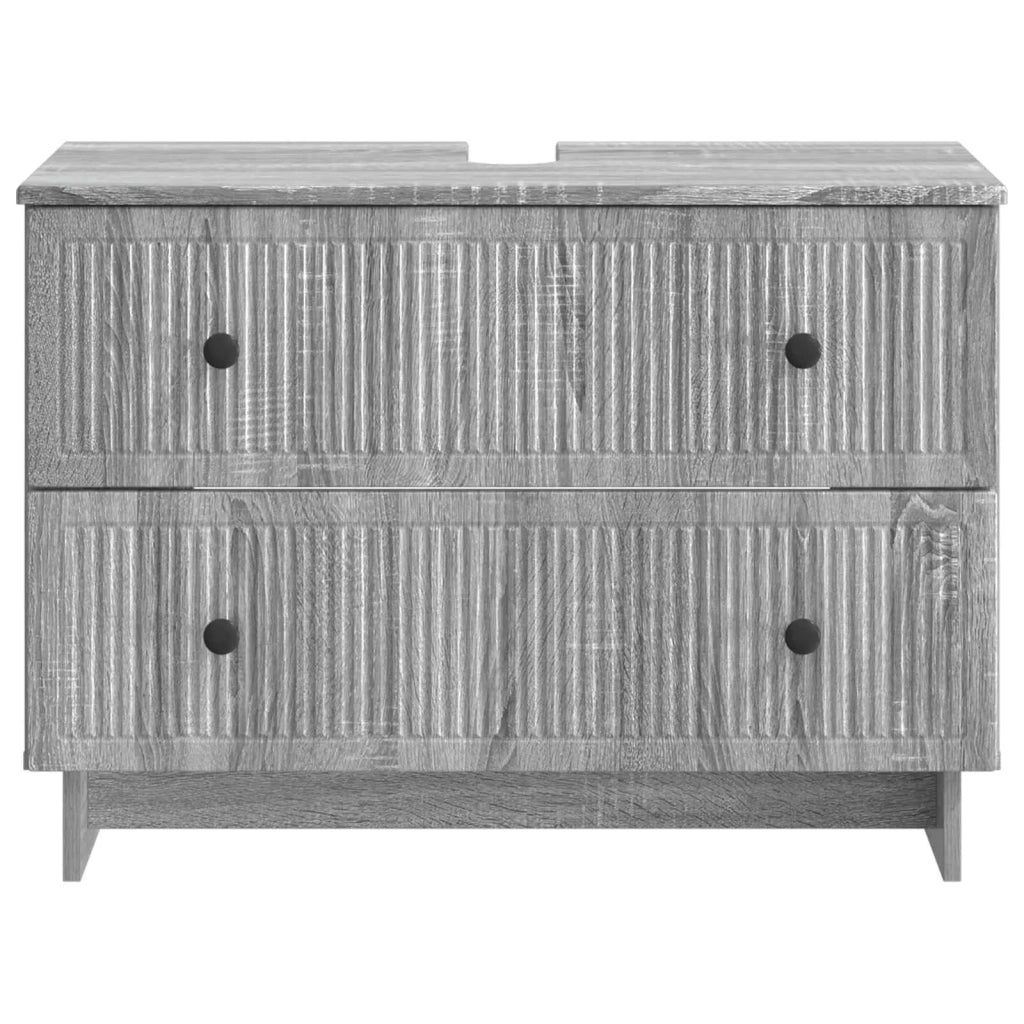 Armadio per Lavabo da Bagno EDE Sonoma grigio 82 x 41 x 59 cm 895921