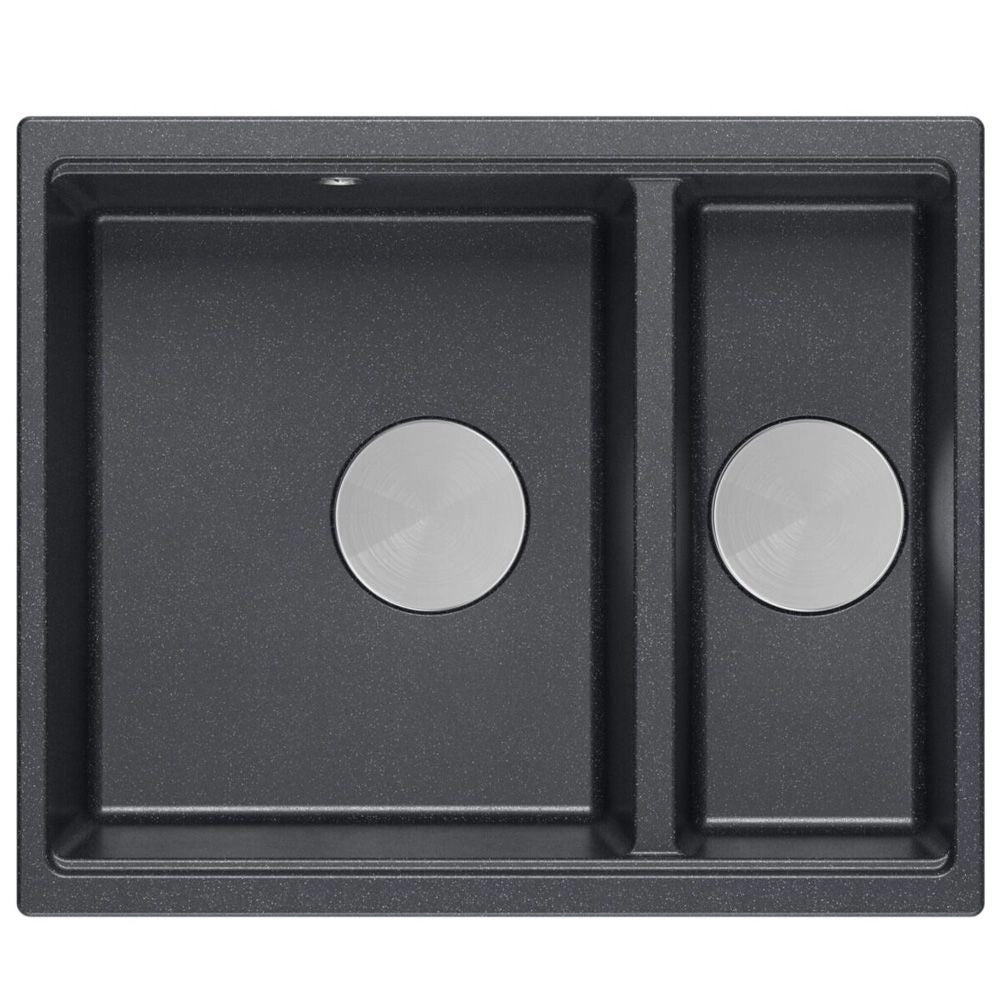 Lavello In Granito Logan 150 Black Metallic Tappo oro