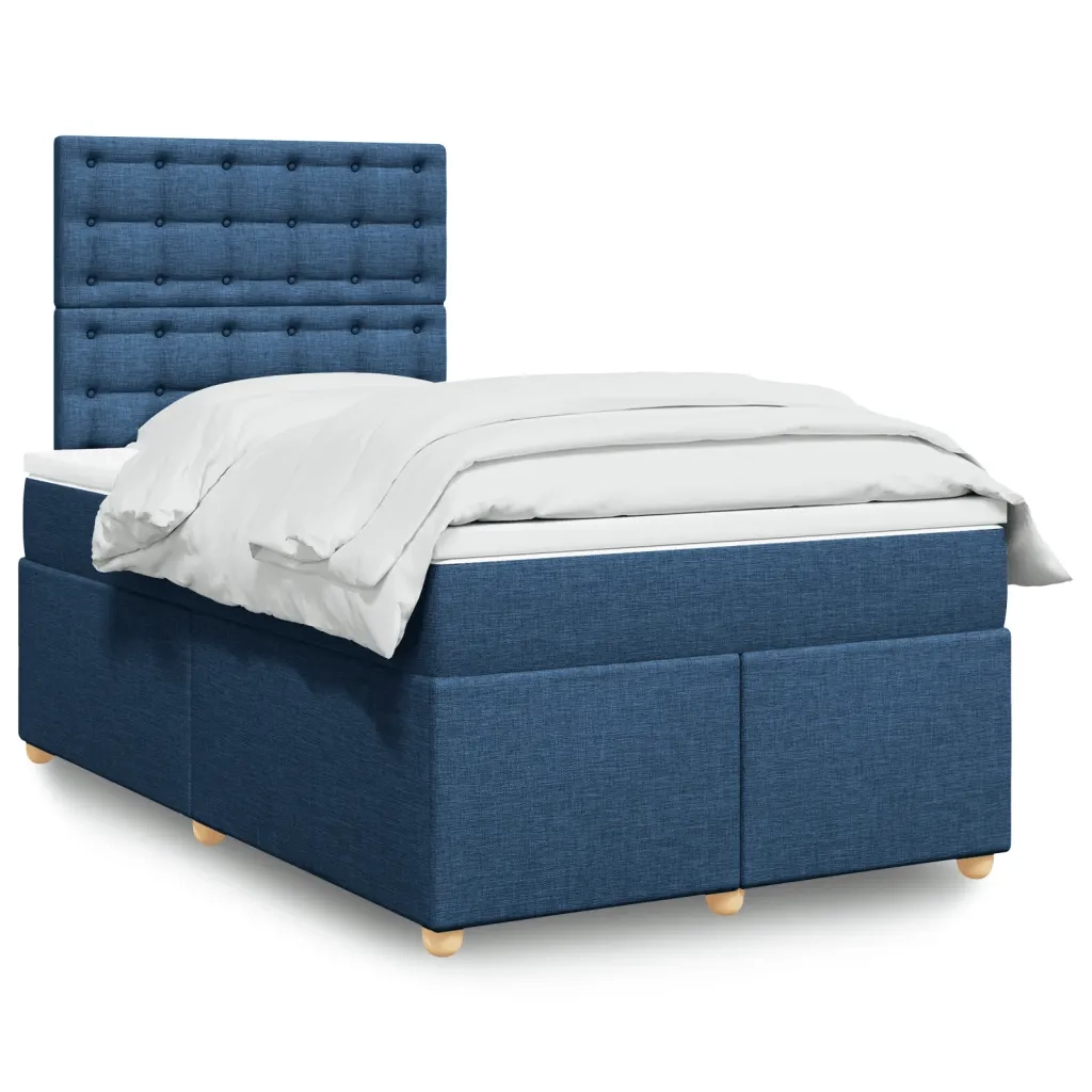 Giroletto a Molle con Materasso Blu 120x190 cm in Tessuto 3293539
