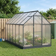 Serra da Giardino con porta Antracite 183,5 x 363,5 x 207 cm