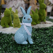 Konigletto blu tessuto, decorazione di Pasqua per il giardino, decorazione per una festa di casa; konigletto rossa in piedi, adatto per entrambi all'interno e all'esterno.