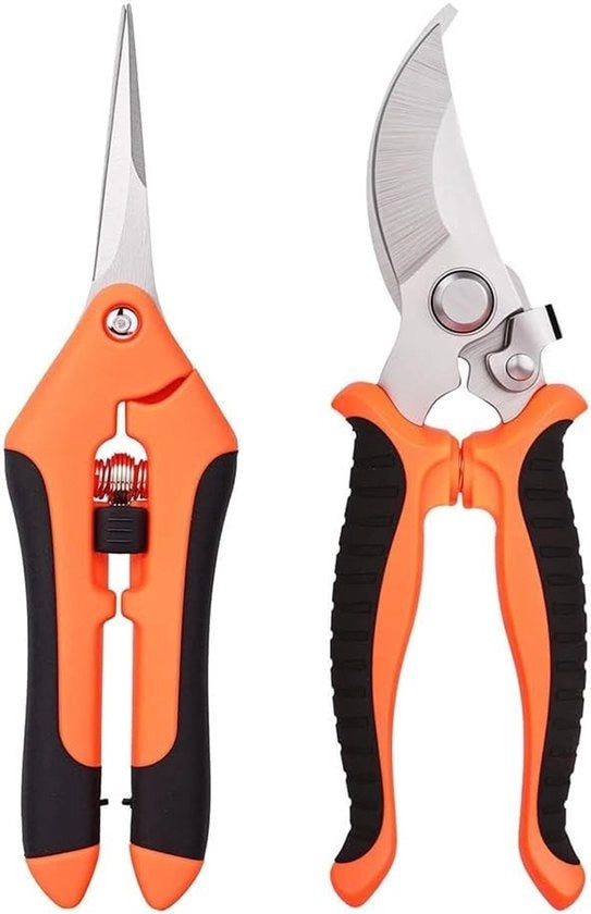 Snoeischaar con 2 lame - Design ergonomico - per potatura piante, arbusti e siepi - lame affilate - impugnatura comoda - per giardinaggio e paesaggistica - colore verde e nero
