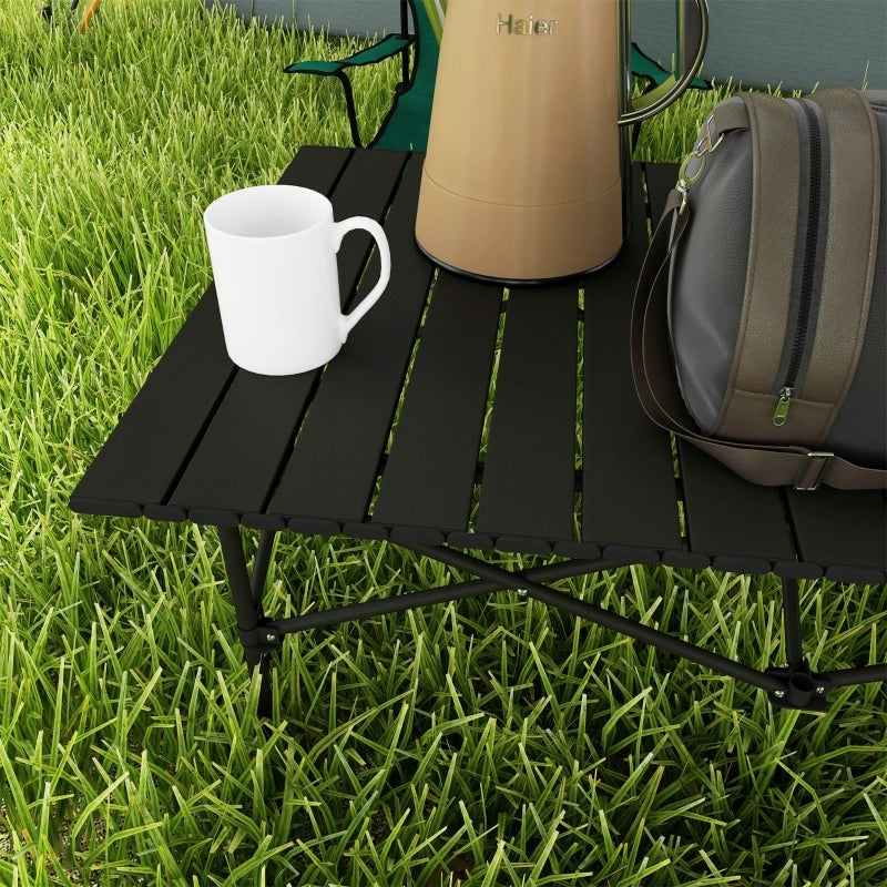 Tavolino Pieghevole da Campeggio ¨C MINIMAL ¨C Alluminio Nero 95x55 cm