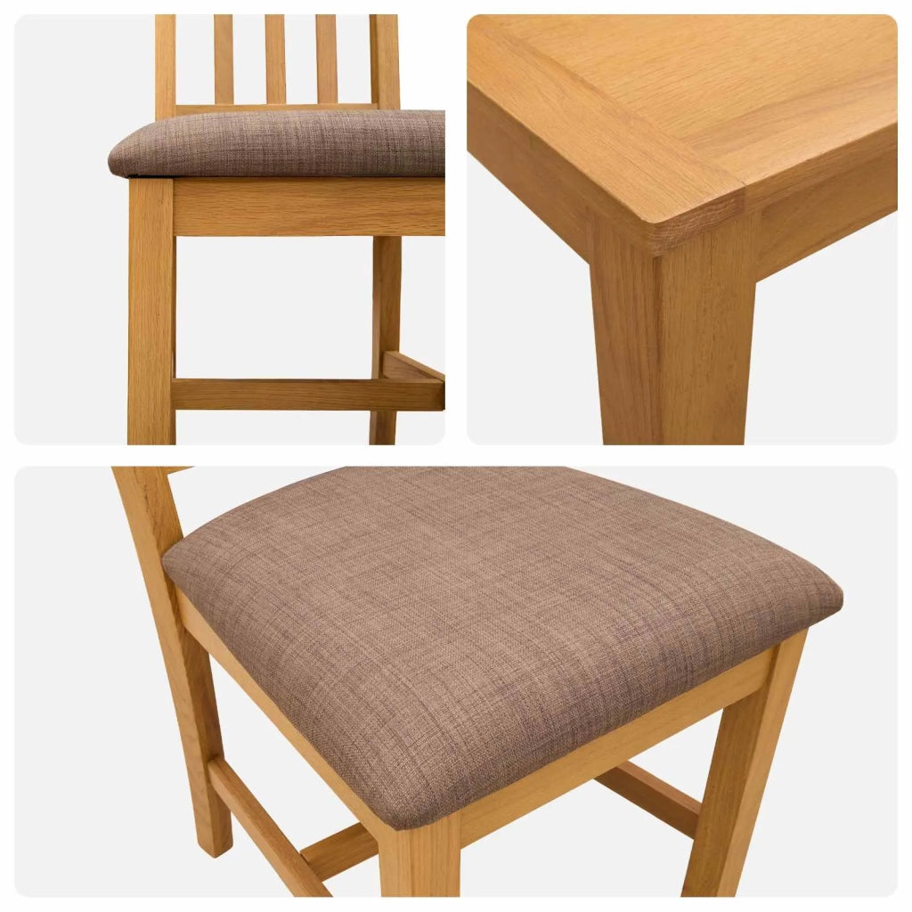 Set da pranzo 7 pz Grigio Legno di Quercia Massello 3430365