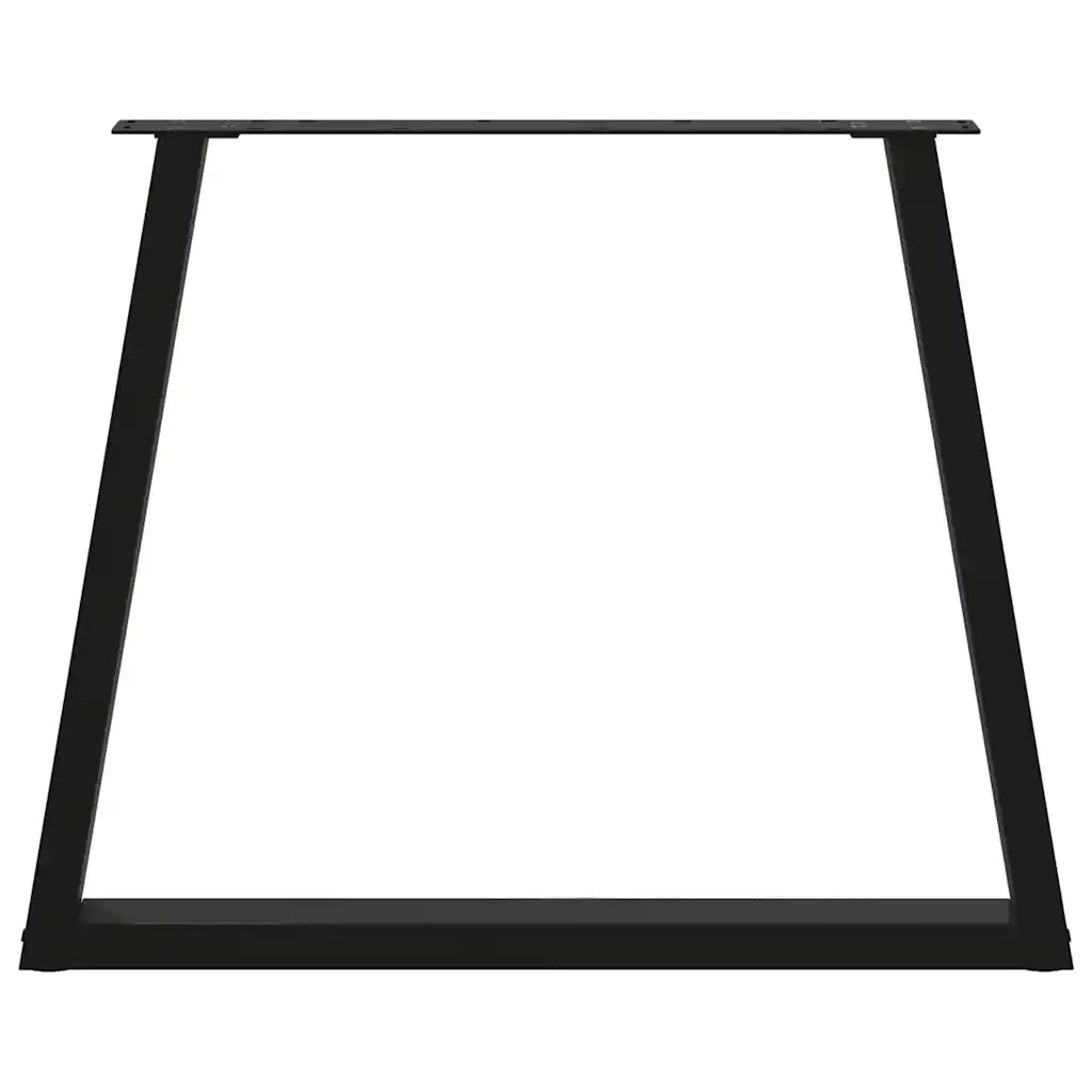 Gambe per tavolo da pranzo a forma di V 2 pz nere 70x(72-73,3) cm in acciaio 4012568