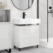 Mobiletto da bagno Bianco Lucido 60 x 35 x 60 cm