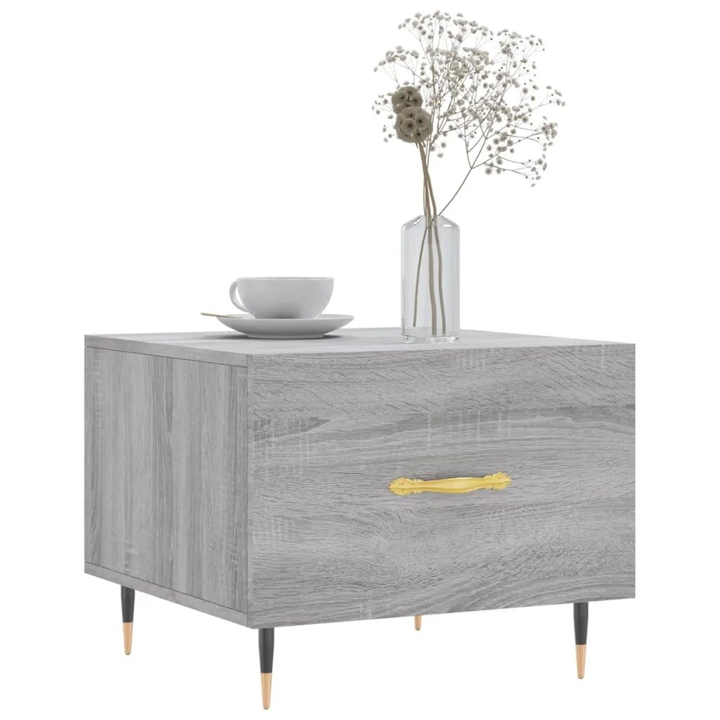 2 pz Tavolini salotto | Tavolino da caff¨¨ | Tavolino da Soggiorno Grigio Sonoma 50x50x40cm Legno Multistrato
