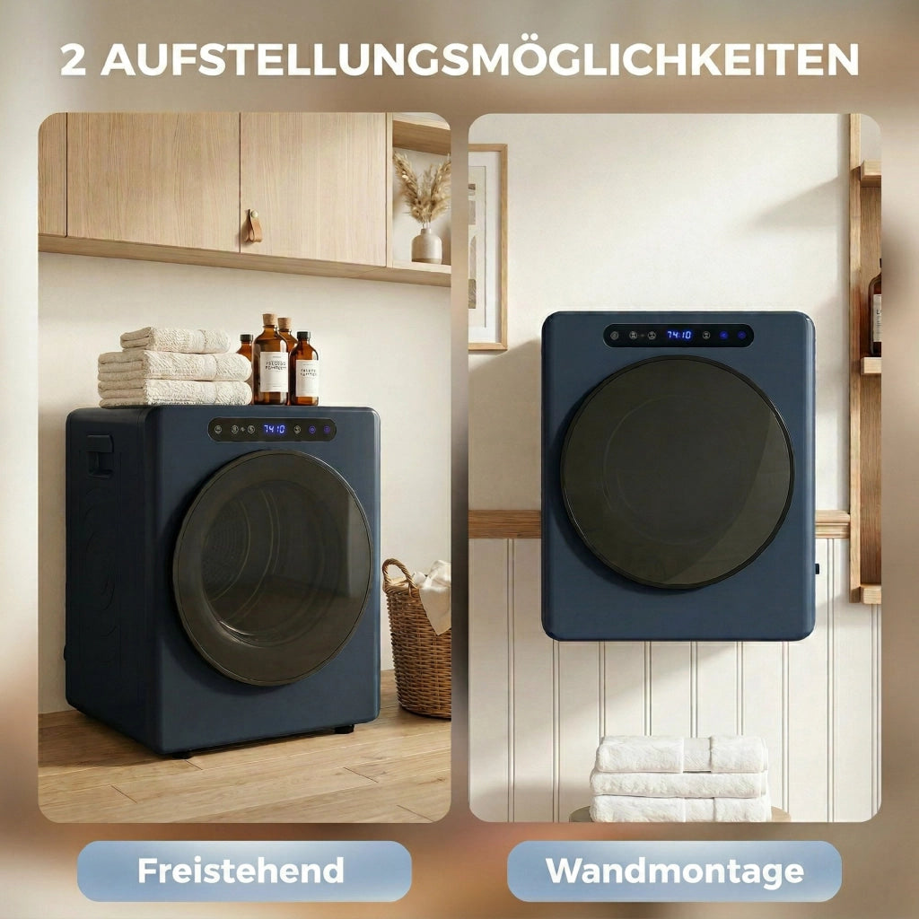 Asciugatrice 5kg 1000W ¨C zephmum ¨C Blu Acciaio Inox