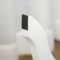 Specchio da Terra Ovale a Figura Intera con Inclinazione Regolabile, 47.5x45.5x154.5cm, Bianco