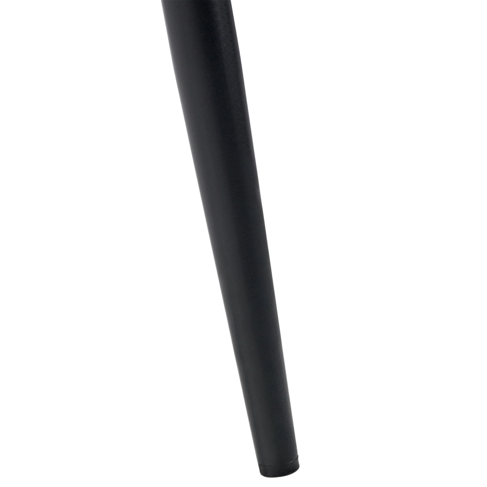 Set di 4 sedie da pranzo con seduta in velluto imbottito Stile moderno Senza braccioli Gambe in ferro scuro oliva