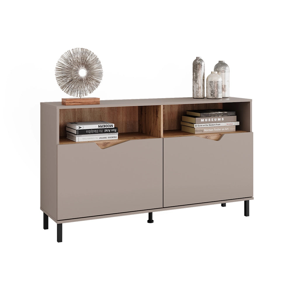Vicco Credenza Greige/rovere artigianale 140 x 81.3 cm con 2 porte