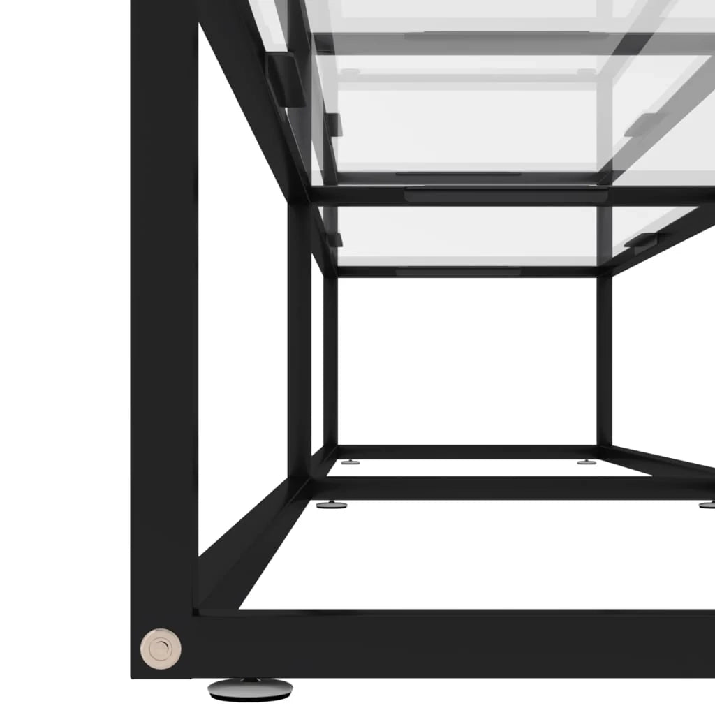 Mobile TV multimediale scaffale TV mobile TV sala da pranzo soggiorno camera da letto trasparente 200 x 40 x 40,5 cm vetro temperato trasparente 02_0028498