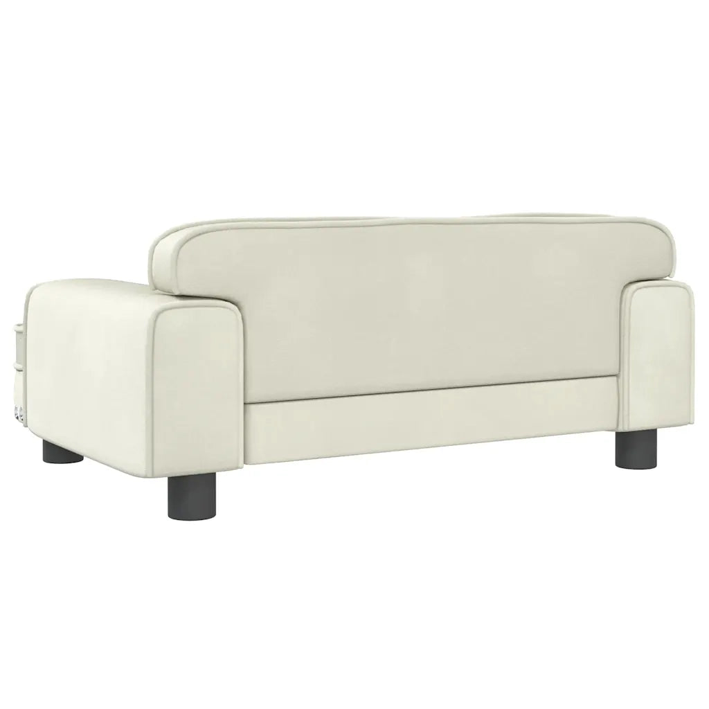Divano per Bambini Crema 70x45x30 cm in Velluto