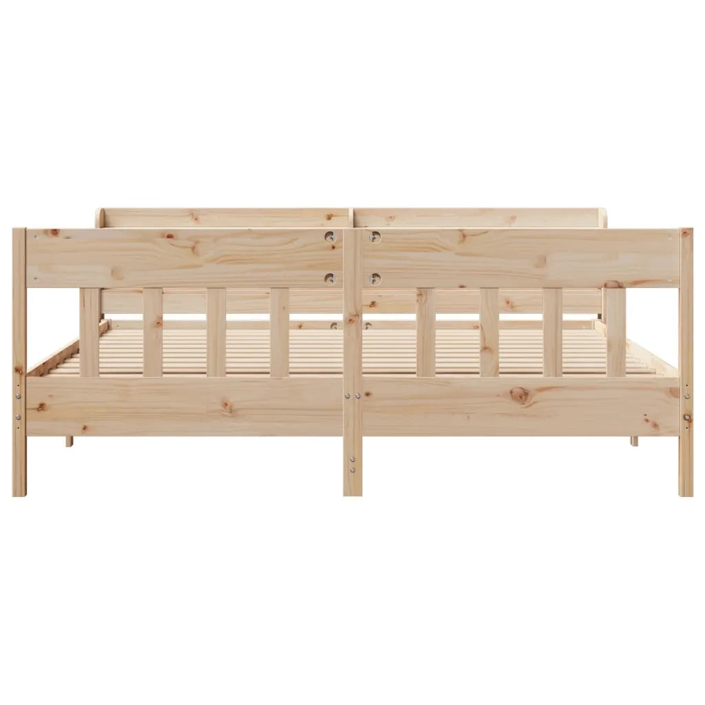 Letto senza Materasso 200x200 cm in Legno Massello di Pino 3306993