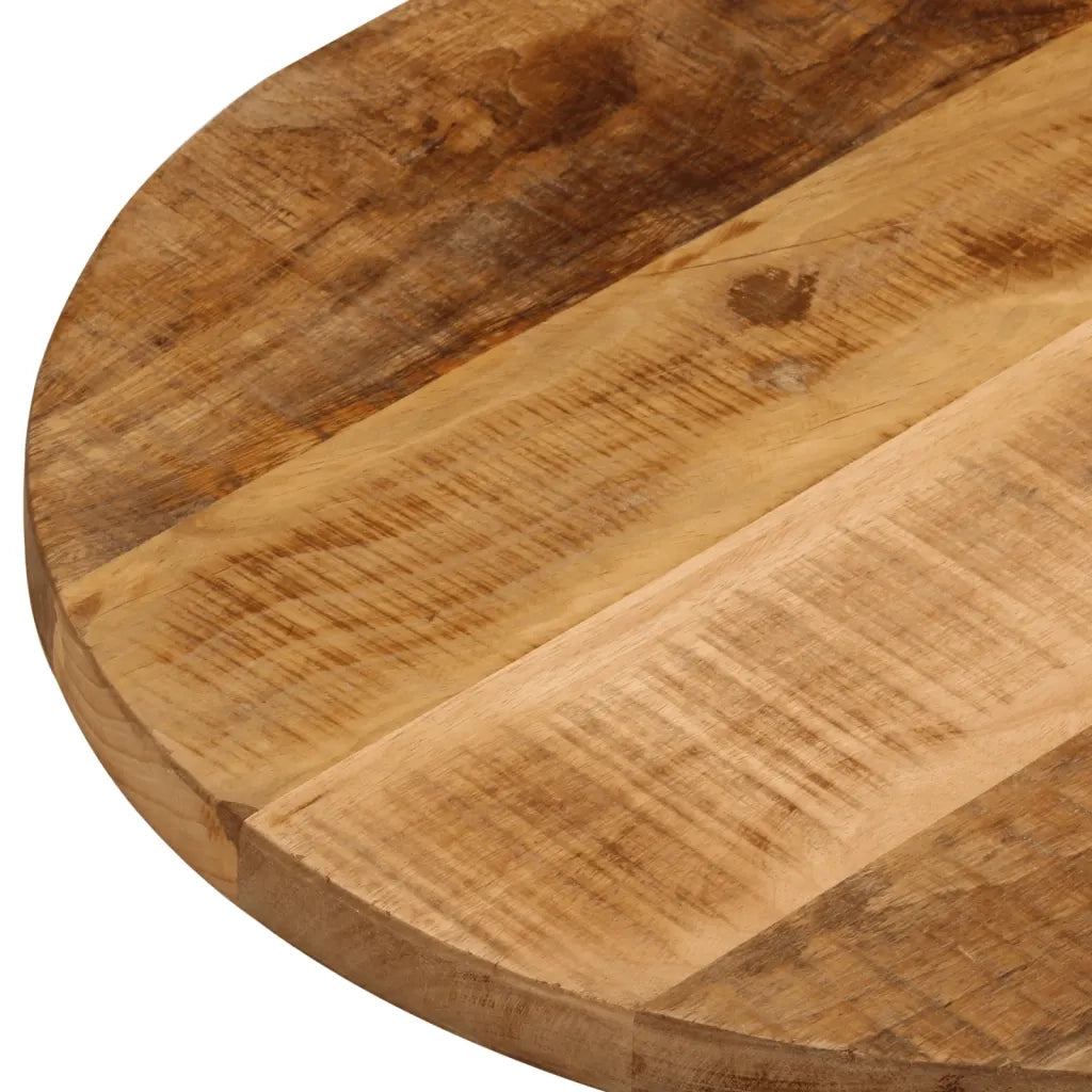 Piano Tavolo 140x60x3,8 cm Ovale Legno Massello Grezzo di Mango 370121