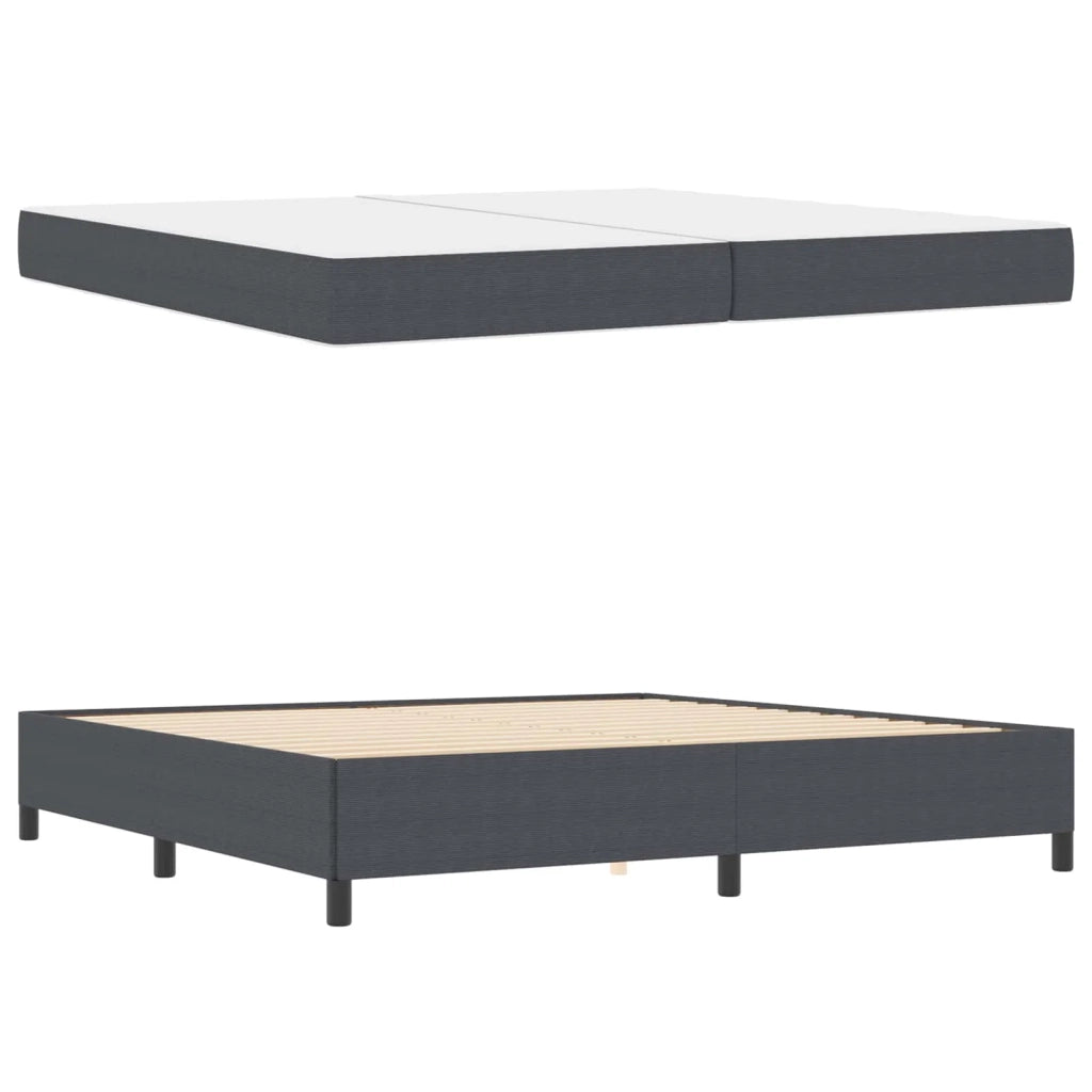 Struttura del letto Grigio scuro 200 x 200 cm Tessuto 3399141