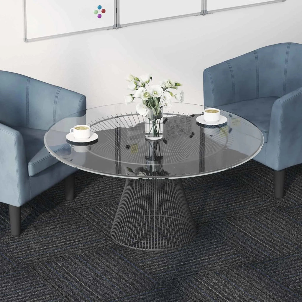 Piastrella per Tappeto Grigio Medio con Strisce 50 x 50 cm CFW3369651