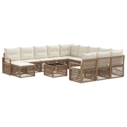 Set Divano da Giardino 13 pcs Beige polyrattan 3435921