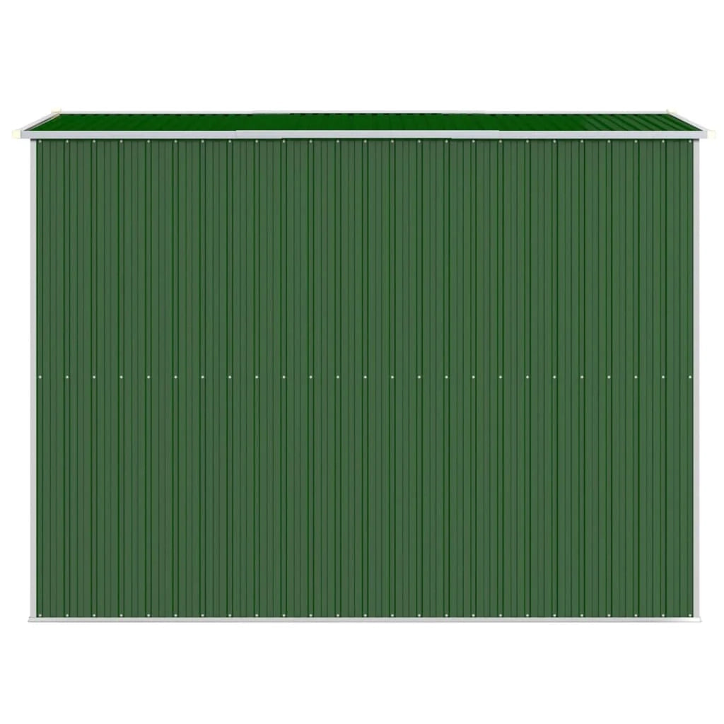 Casetta da giardino cabina ripostiglio casetta da esterno robusta casetta per attrezzi 192 x 274 x 223 cm acciaio zincato verde 02_0022362