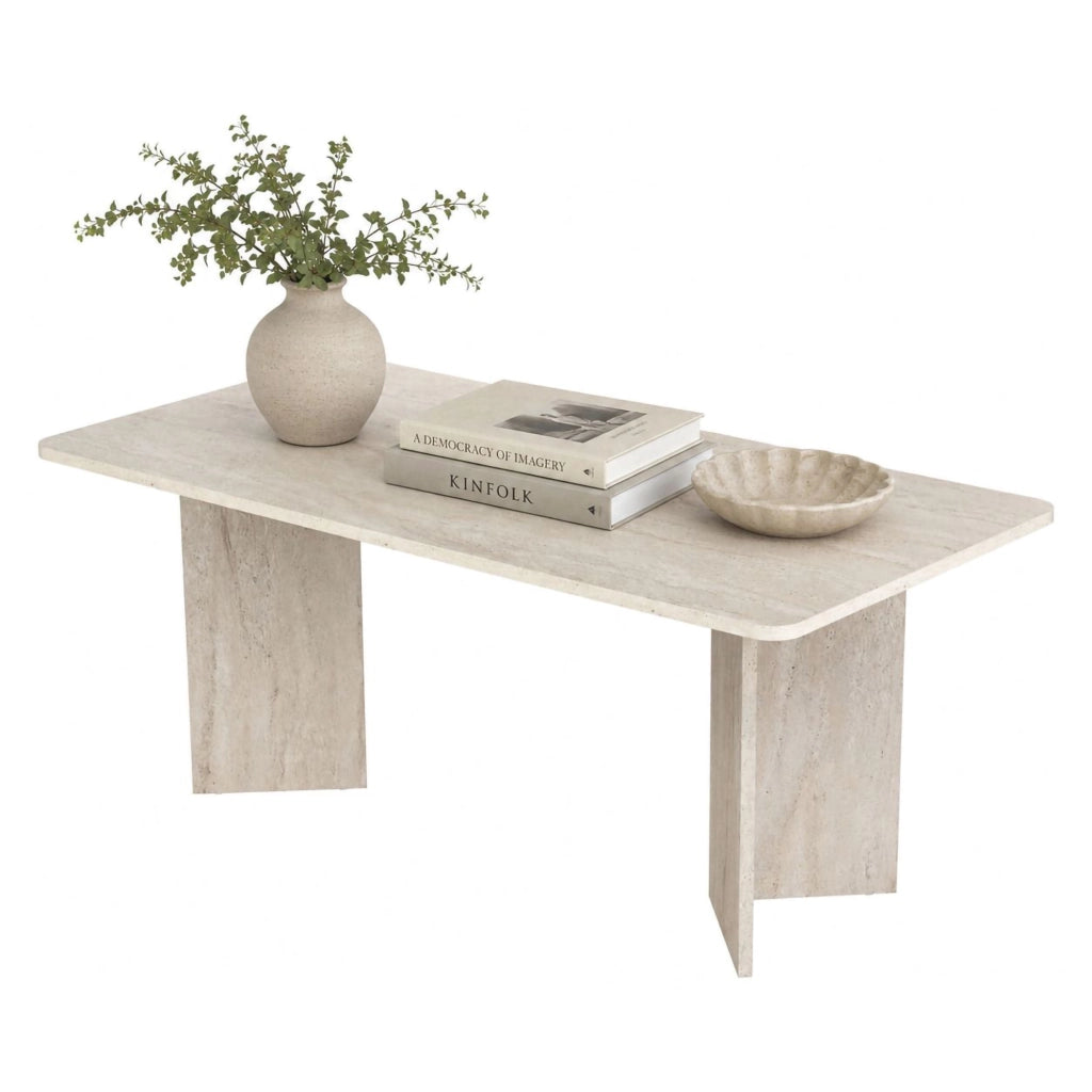 Noleme, Tavolo Fisso 6 Posti, 180x90x75h cm Beige Marmo