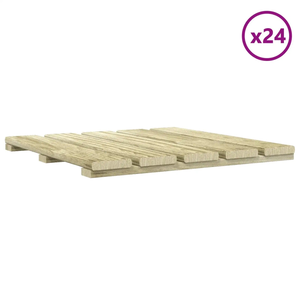 Piastrella per Decking 24 pcs Verde 50 x 50 cm