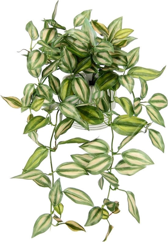 Pianta Decorativa Sospesa - Decorazione della Stanza - Disegno Naturale delle Foglie - 42 x 26 x 22 cm - Verde
