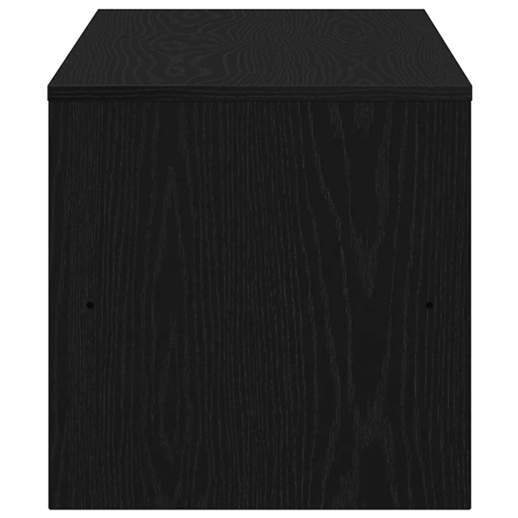 Mobile TV Rovere Nero 120x40x40 cm in Legno Multistrato 862391